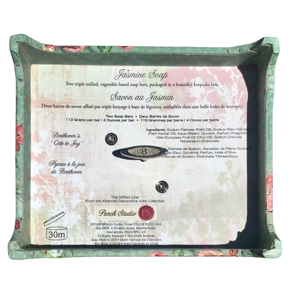 Punch Studio Fleur de Trompe Jasmine Soap ‘Ode to Joy’ Music Chest Box (95745)